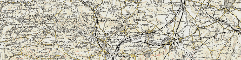 Old map of New Whittington in 1902-1903