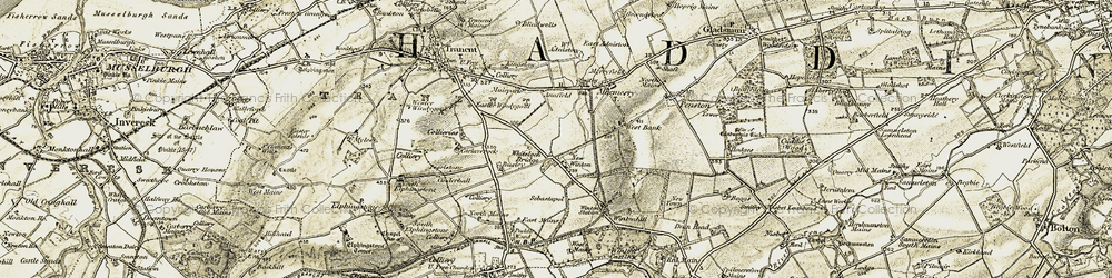 Old map of Adniston in 1903-1904