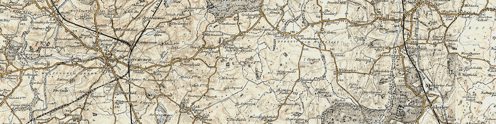 Old map of Ashwood in 1902