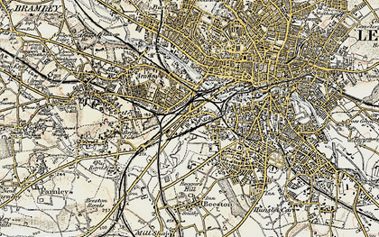 Old map of New Wortley in 1903