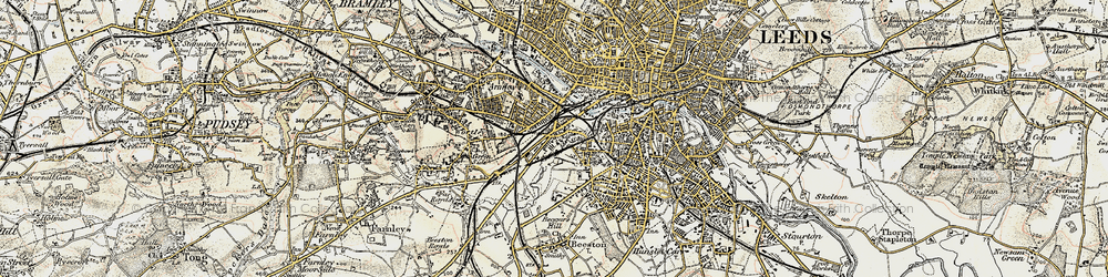 Old map of New Wortley in 1903