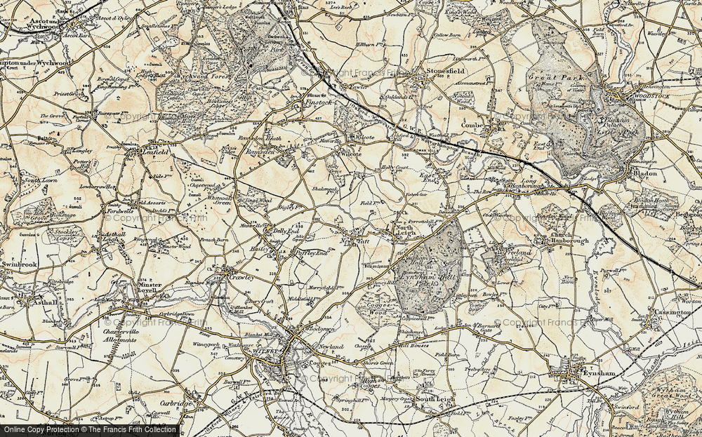 Old Map of New Yatt, 1898-1899 in 1898-1899