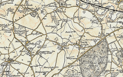 Old map of New Yatt in 1898-1899