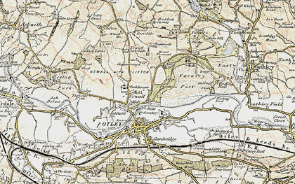 Old map of Newall in 1903-1904