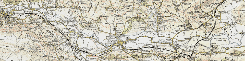 Old map of Newall in 1903-1904