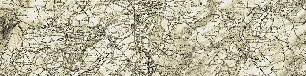 Old map of Newbattle in 1903-1904