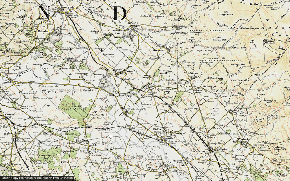 Old Map of Historic Map covering Williamsgill in 1901-1904
