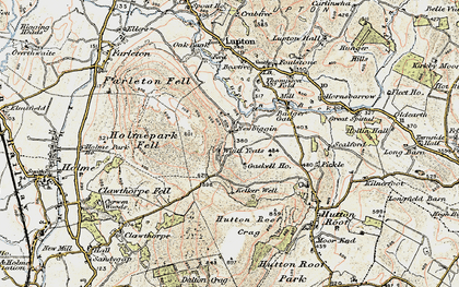 Old map of Hutton Roof in 1903-1904