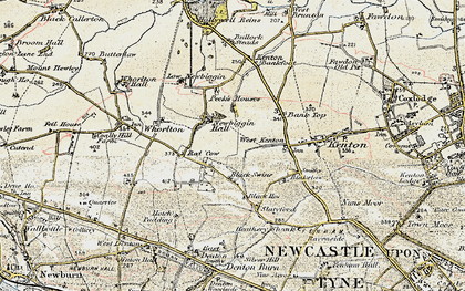 Old map of Newbiggin Hall Estate in 1901-1903