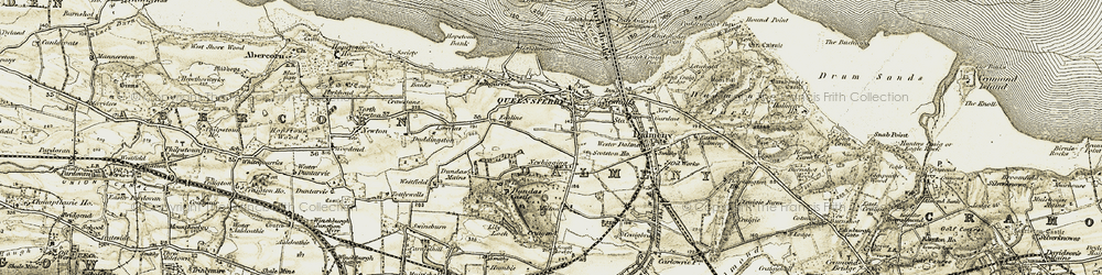 Old map of Newbigging in 1903-1906