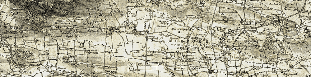 Old map of Leyshade in 1907-1908
