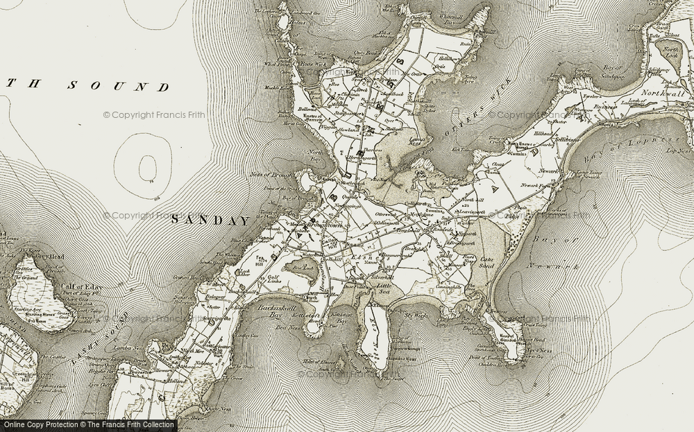 Old Map of Historic Map covering Westbrough in 1912