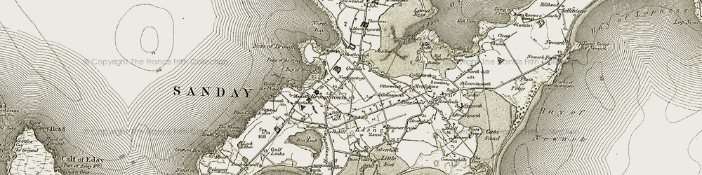 Old map of Newbiggings in 1912