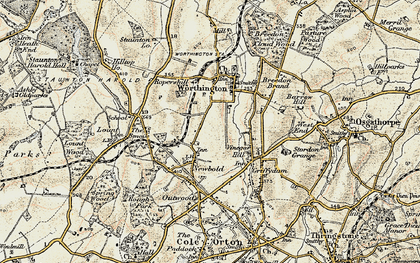 Old map of Newbold in 1902-1903
