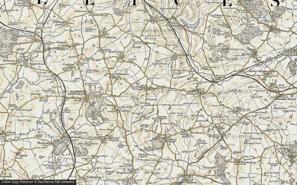Old Map of Newbold Verdon, 1901-1903 in 1901-1903