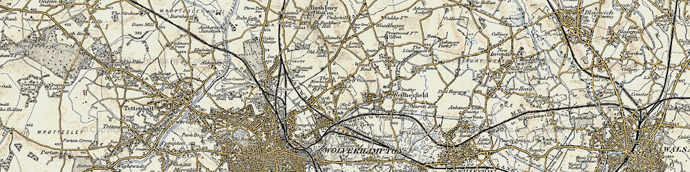 Old map of Newbolds in 1902