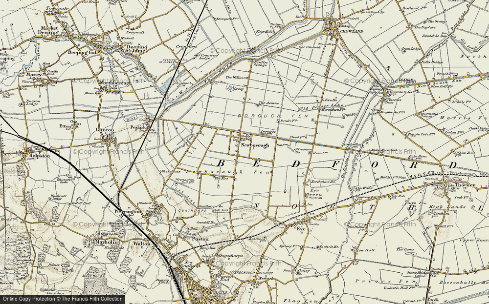 Old Map of Historic Map covering Milking Nook in 1901-1902