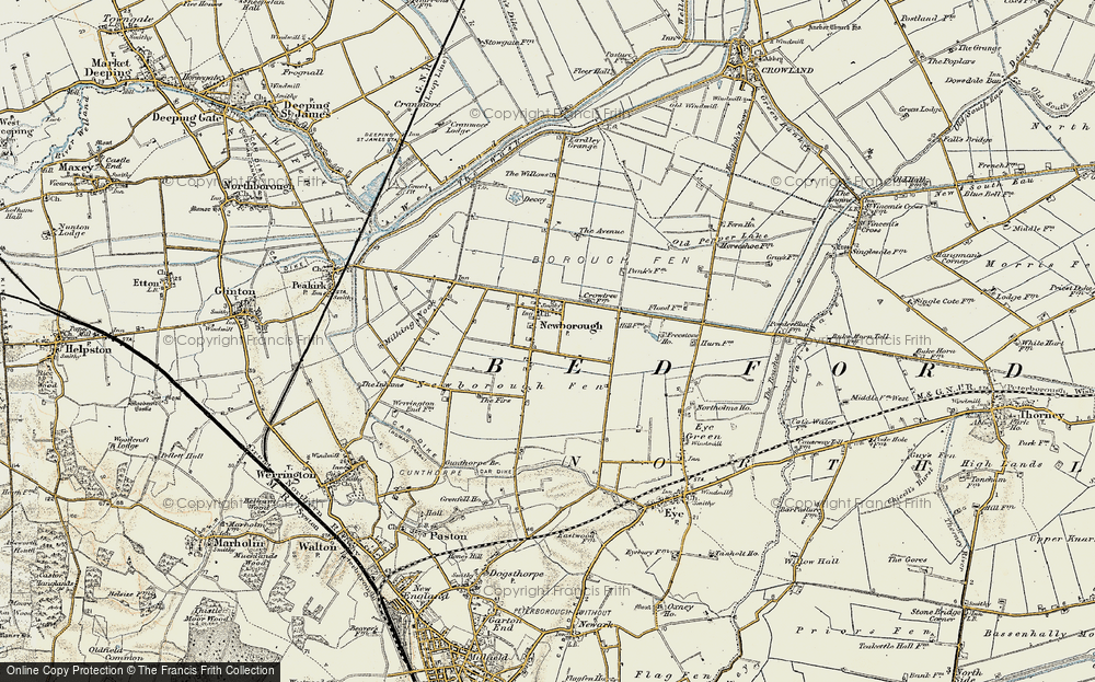 Old Map of Newborough, 1901-1902 in 1901-1902