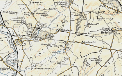 Old map of Newbottle in 1898-1901