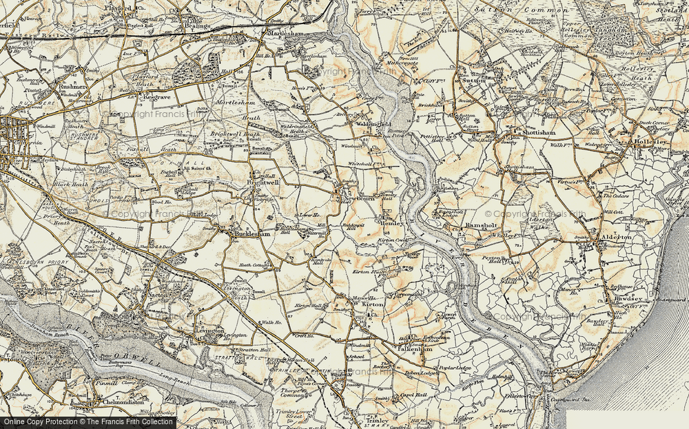 Old Map of Newbourne, 1898-1901 in 1898-1901