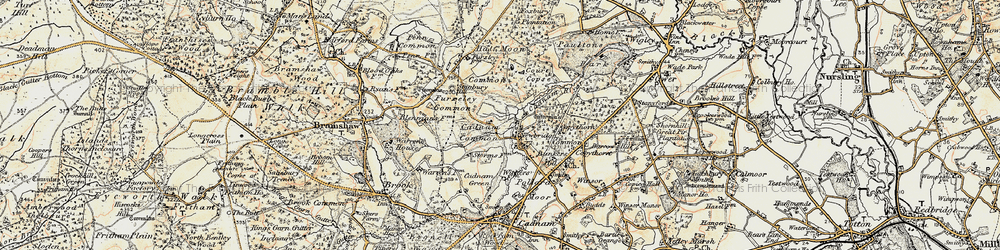 Old map of Newbridge in 1897-1909