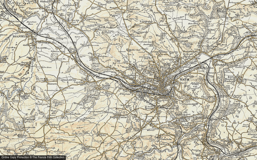 Old Map of Newbridge, 1898-1899 in 1898-1899