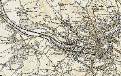 Old map of Newbridge in 1898-1899