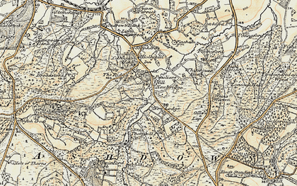 Old map of Newbridge in 1898