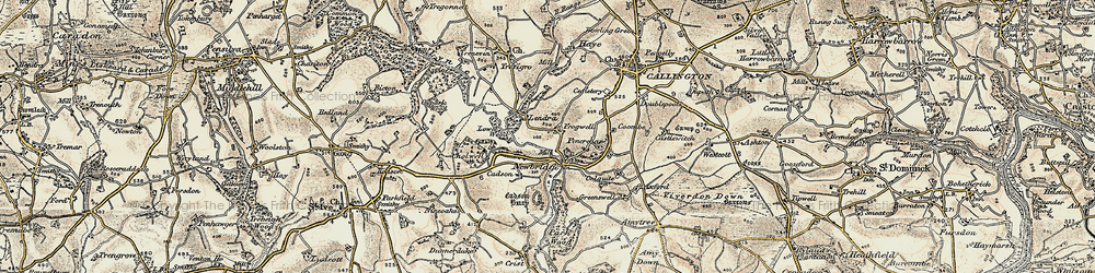 Old map of Newbridge in 1899-1900