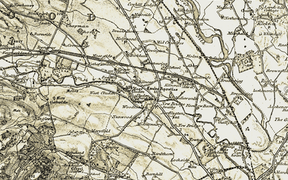 Old map of Newbridge in 1901-1905