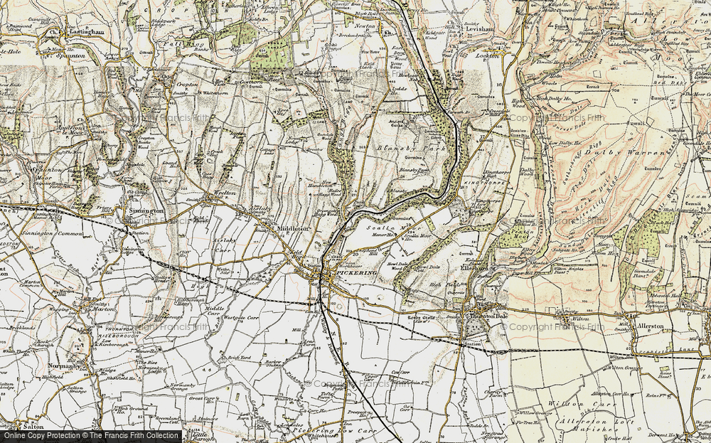 Old Map of Historic Map covering Blansby Park in 1903-1904
