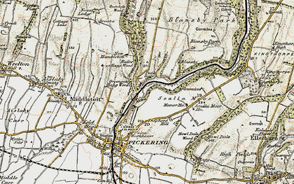 Old map of Blansby Park in 1903-1904