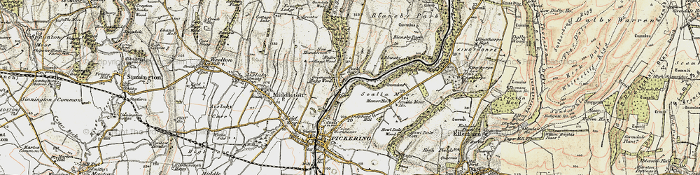 Old map of Blansby Park in 1903-1904