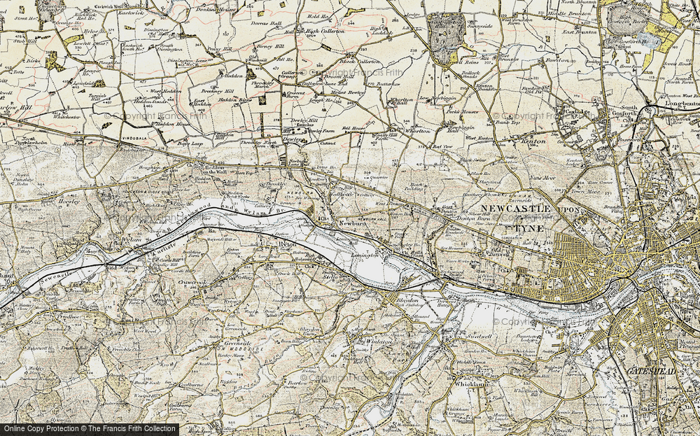 Old Map of Newburn, 1901-1904 in 1901-1904