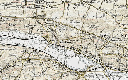 Old map of Newburn in 1901-1904