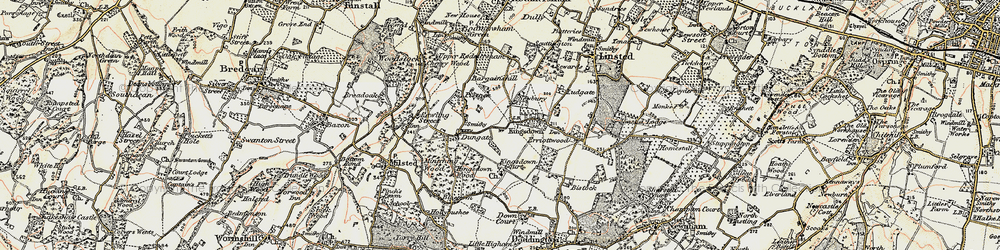 Old map of Newbury in 1897-1898