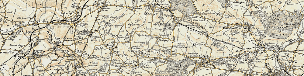 Old map of Newbury in 1899