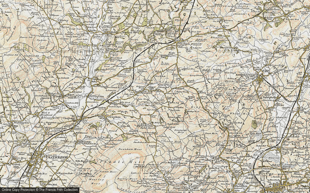 Old Map of Historic Map covering Whytha in 1903-1904