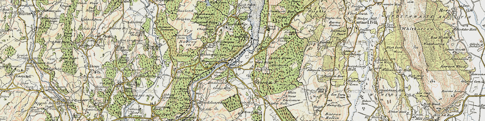 Old map of Newby Bridge in 1903-1904
