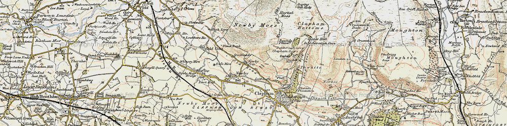 Old map of Trow Gill in 1903-1904