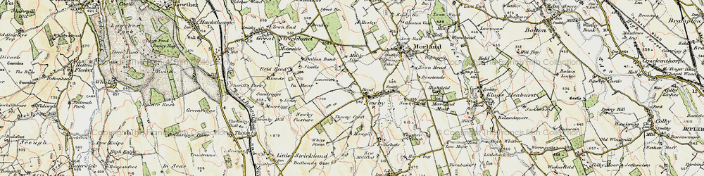 Old map of White Stone in 1901-1904
