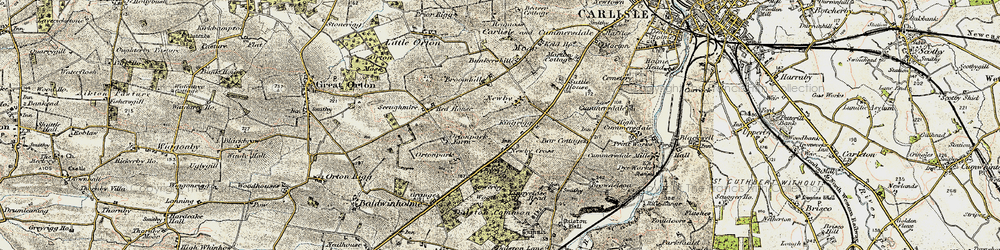 Old map of Newby Cross in 1901-1904