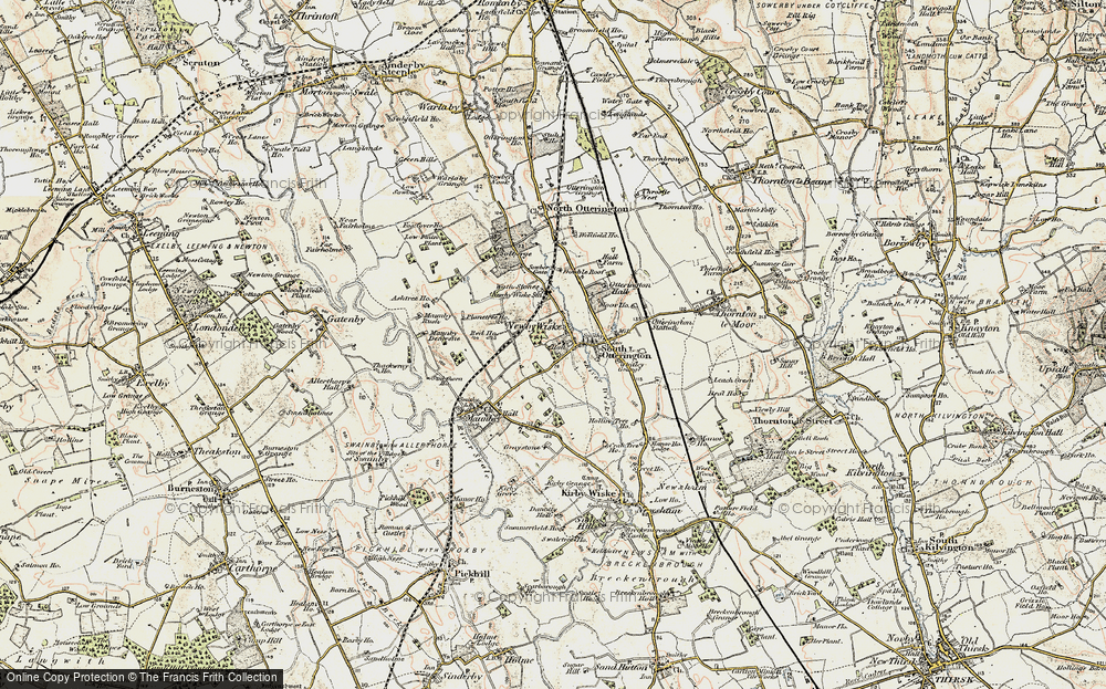 Old Map of Historic Map covering North Otterington in 1903-1904