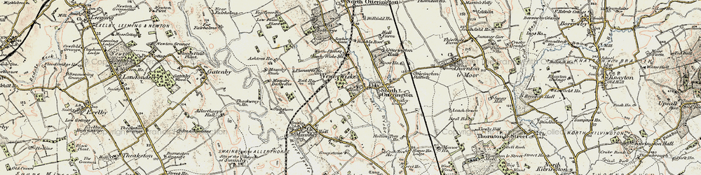 Old map of Newby Wiske in 1903-1904