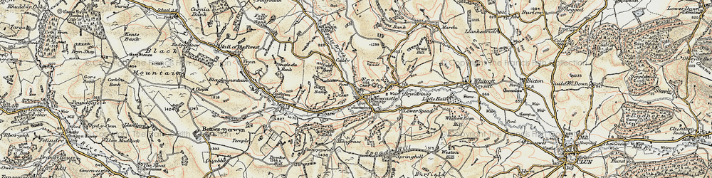 Old map of Bryndrinog in 1901-1903