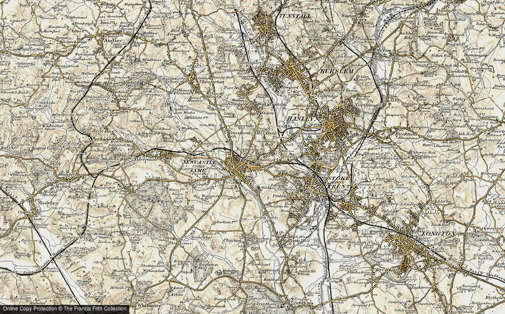 Old Map of Newcastle-under-Lyme, 1902 in 1902