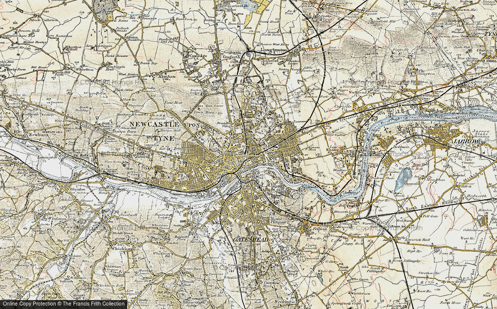 Old Map of Newcastle upon Tyne, 1901-1904 in 1901-1904