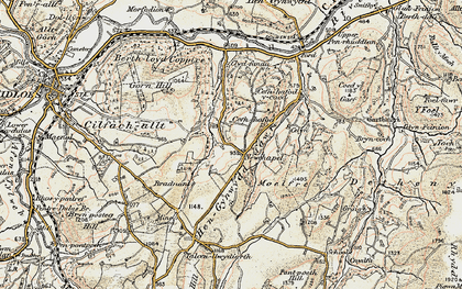 Old map of Newchapel in 1901-1903