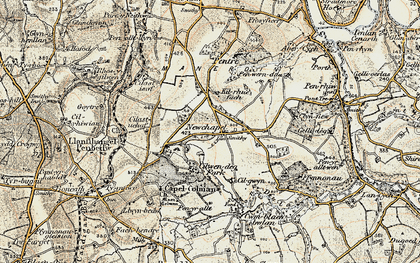 Old map of Newchapel in 1901