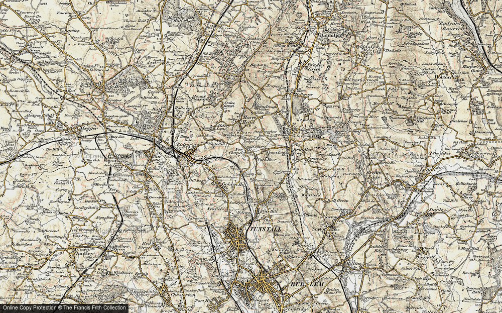 Old Map of Newchapel, 1902-1903 in 1902-1903
